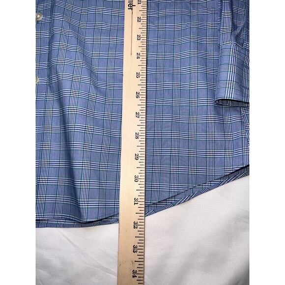 Charles Tyrwhitt Shirt Men Size 16/35 Blue Plaid Jermyn Street Slim Fit Non-Iron - Picture 7 of 15